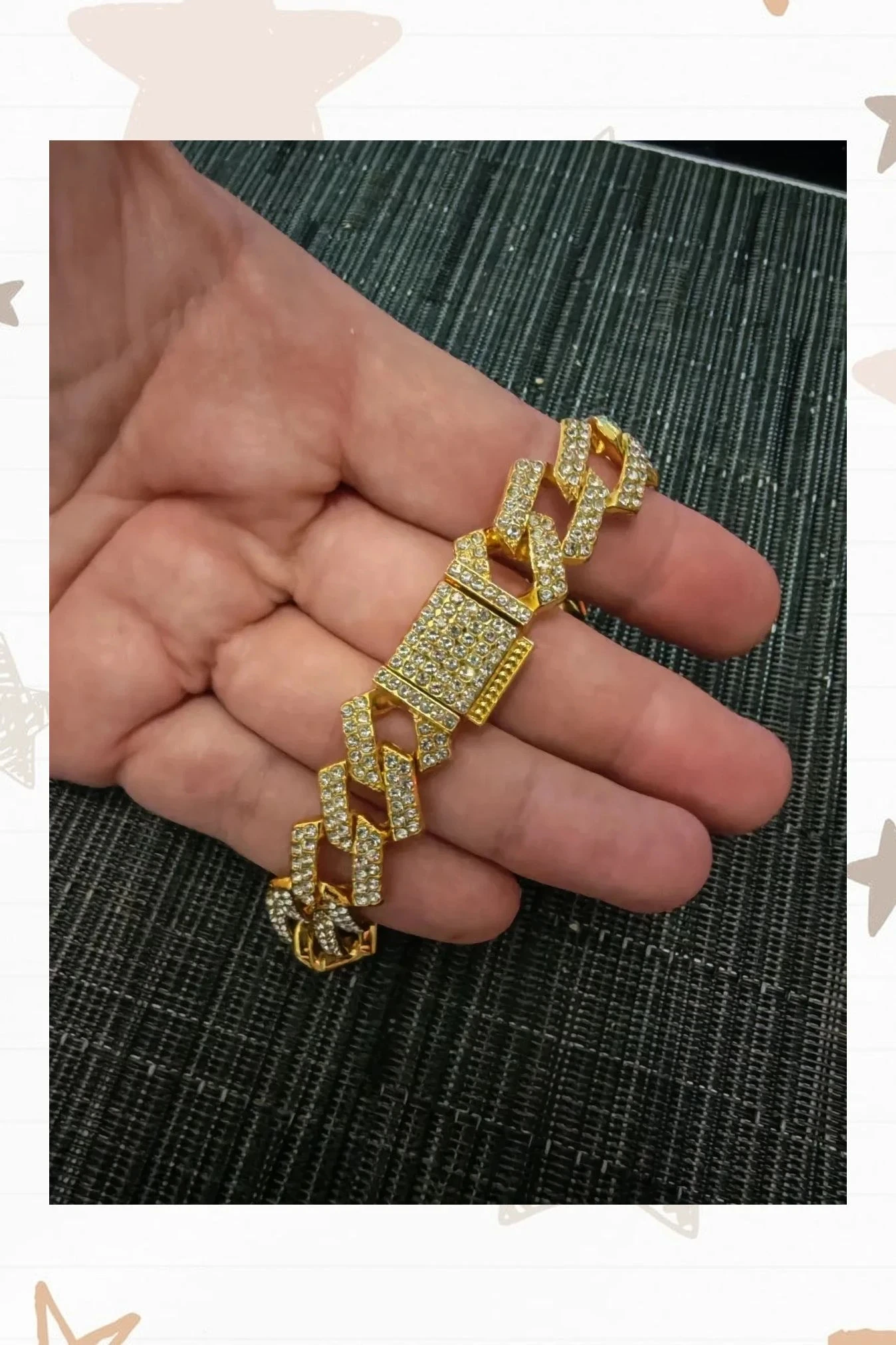 Brazalete estilo cubano "Iced Out"